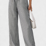 Pantalón Rayas Cintura Ajustable | Martina City