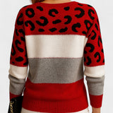 Jersey Rayas con Detalle Animal Print | Martina Style