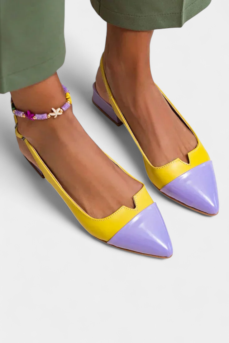Sandalias Coloridas Slingback Punta Afilada | Martina Style