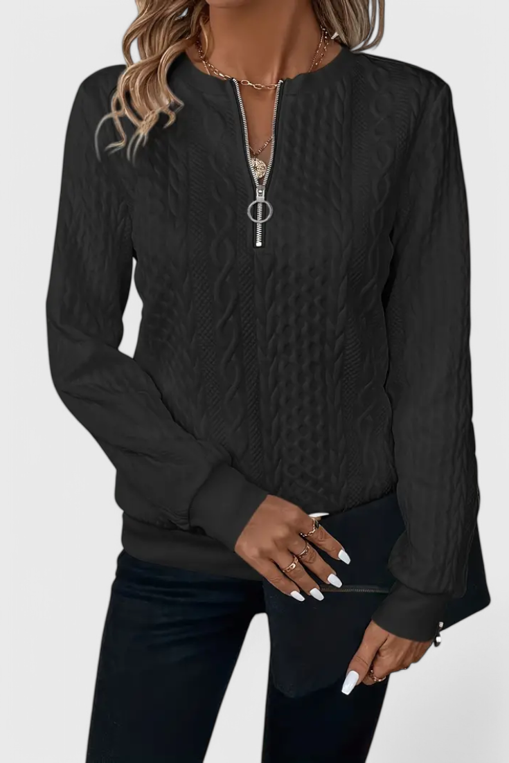 Jersey de Punto Suave con Cremallera | Martina Comfort