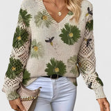 Jersey de Punto Ligero con Estampado Floral  | Martina Comfort