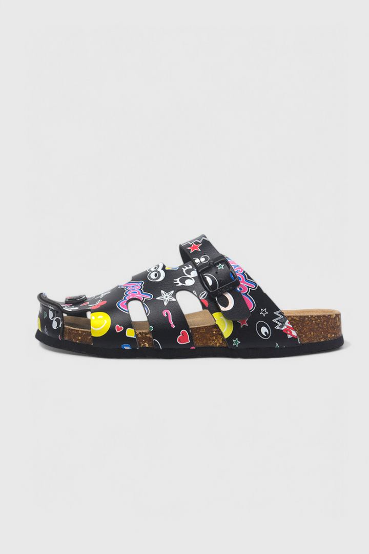 Zuecos Isolde con Hebilla de Corcho