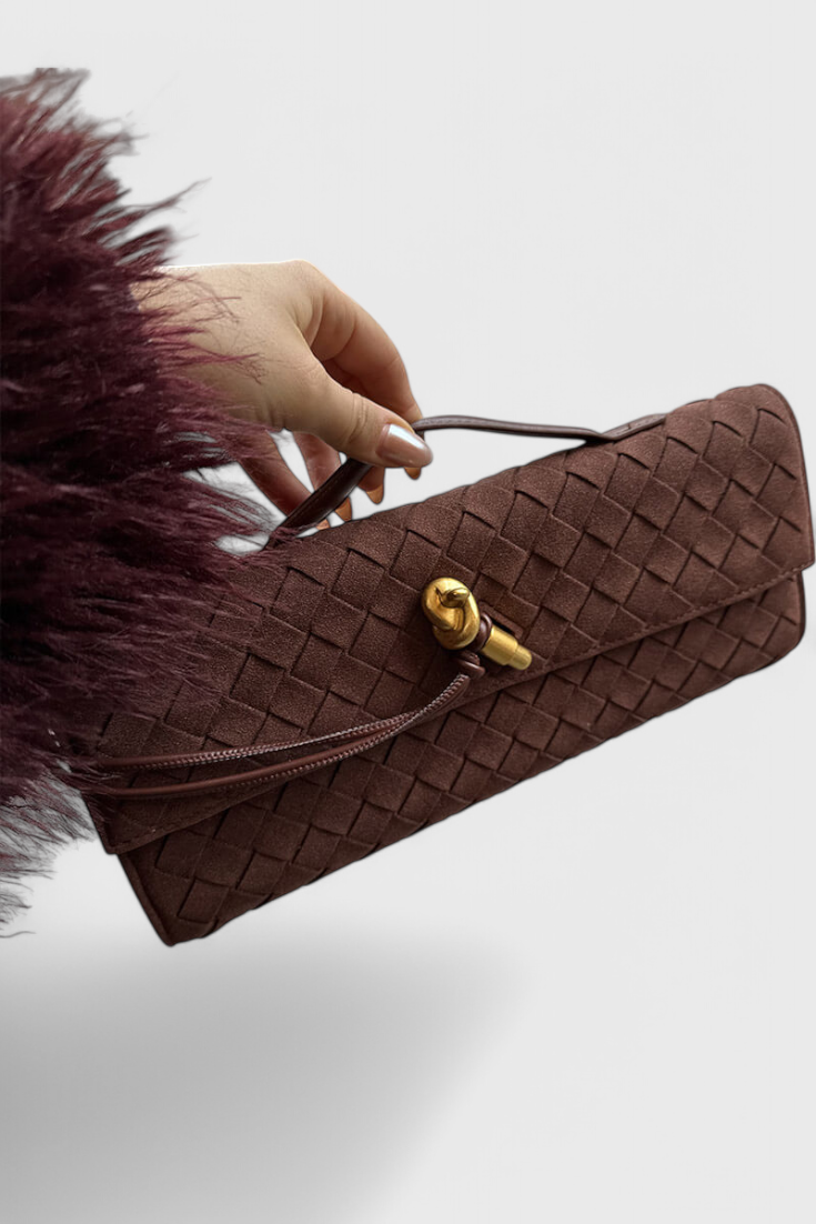 Melanie Bolso de Hombro Clásico de Ante