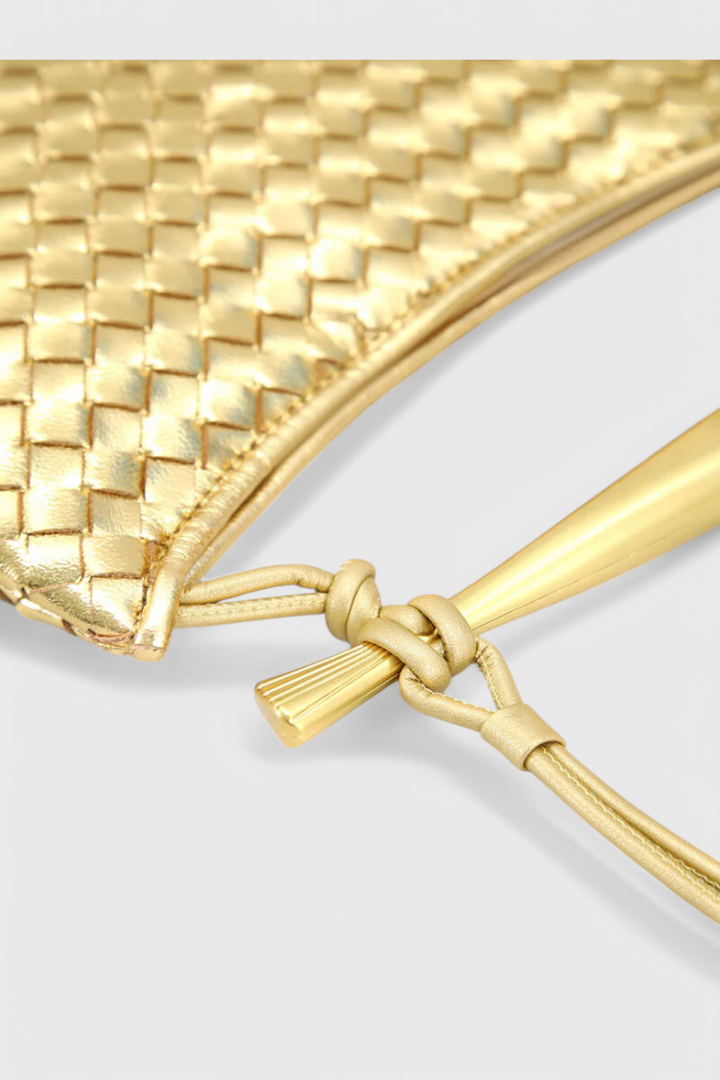 Gerda Bolso Woven con Asa Dorada