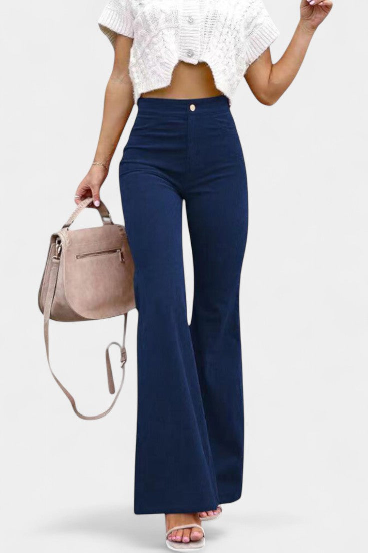 Pantalón Terciopelo Pierna Ancha | Martina Atelier