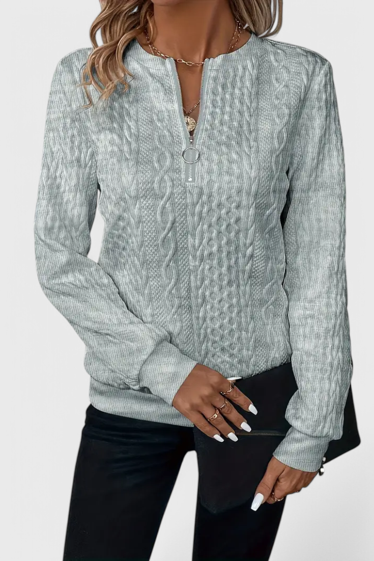 Jersey de Punto Suave con Cremallera | Martina Comfort