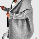 Cárdigan Oversized de Punto Grueso con Capucha  | Martina Comfort