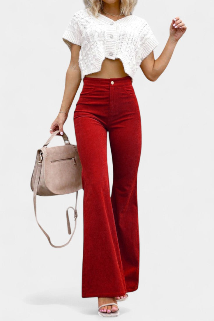 Pantalón Terciopelo Pierna Ancha | Martina Atelier