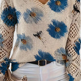 Jersey de Punto Ligero con Estampado Floral  | Martina Comfort