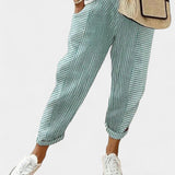 Pantalón Lino Rayas | Martina City