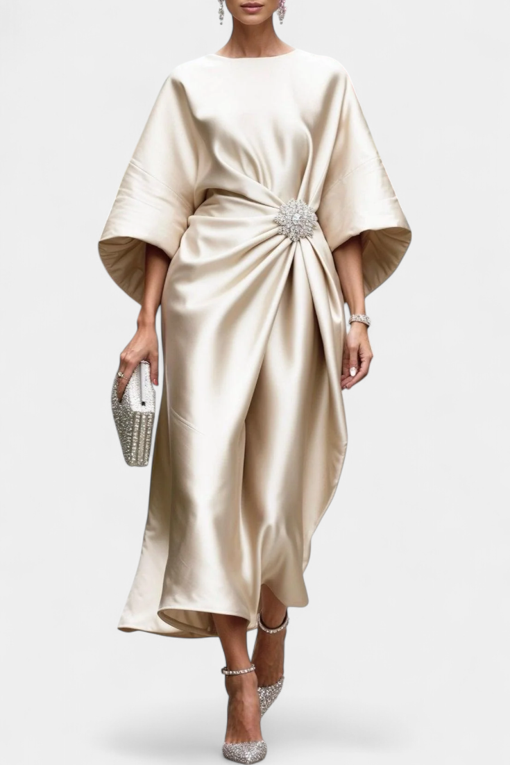 Vestido Largo Satén Luxe | Martina Noche