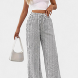Pantalón Rayas Cintura Ajustable | Martina City