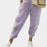 Pantalón Lino Rayas | Martina City