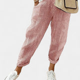 Pantalón Lino Rayas | Martina City